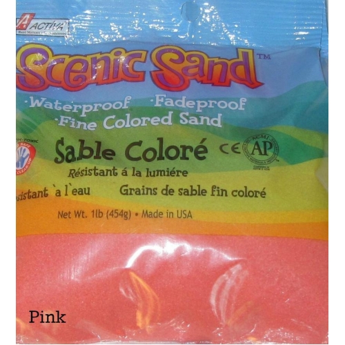 Scenic Sand™ Craft Colored Sand, Pink, 1 lb (454 g) Bag